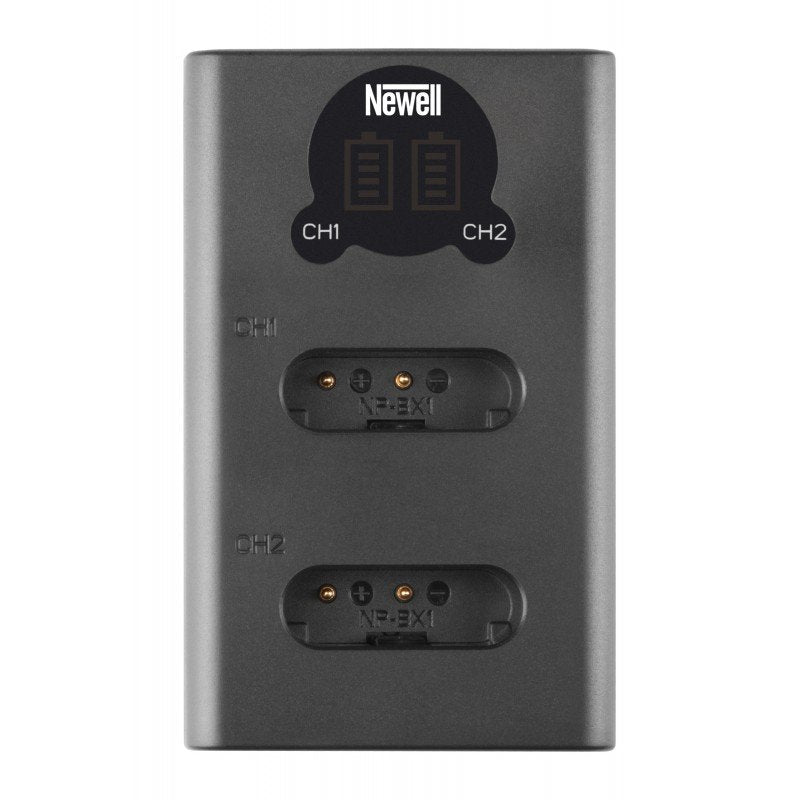 Set 1x Newell DL-USB-C charger and 2x NP-BX1 batteries for Sony