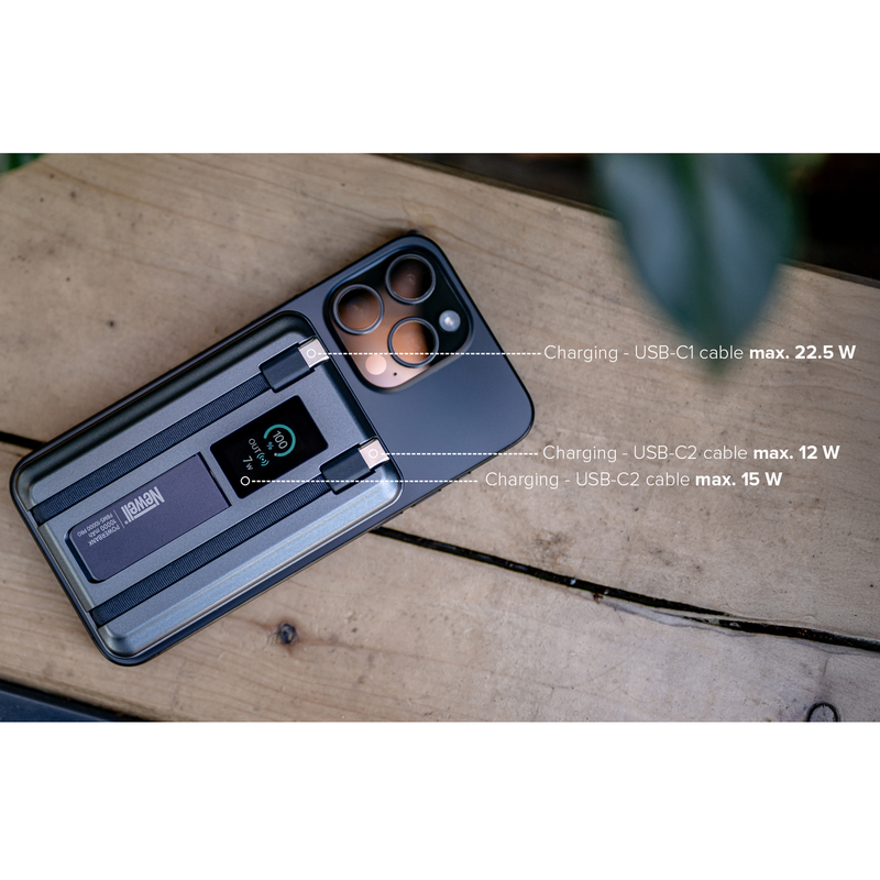 Newell MS-10000 Pro MagSafe Power Bank 10000 mAh USB-C+USB-C – Grey