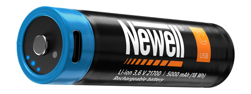 Newell USB-C 21700 Rechargeable Battery – 5000 mAh (2 Pack)