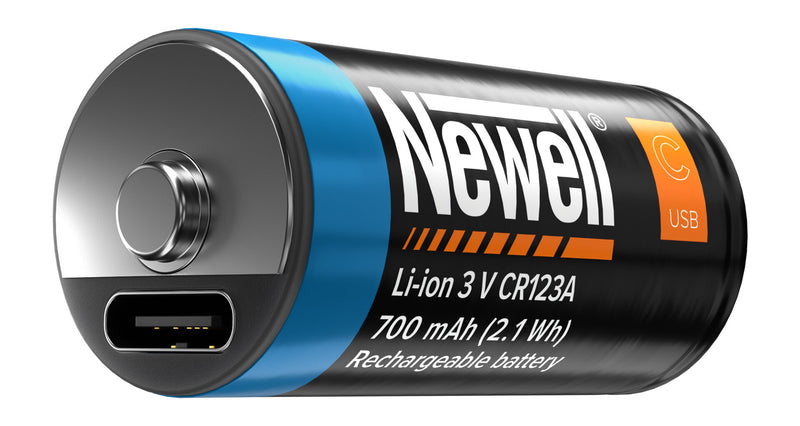 Newell USB-C CR123A Recheargable Battery - 700 mAh