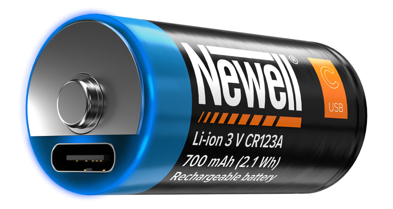 Newell USB-C CR123A Recheargable Battery - 700 mAh