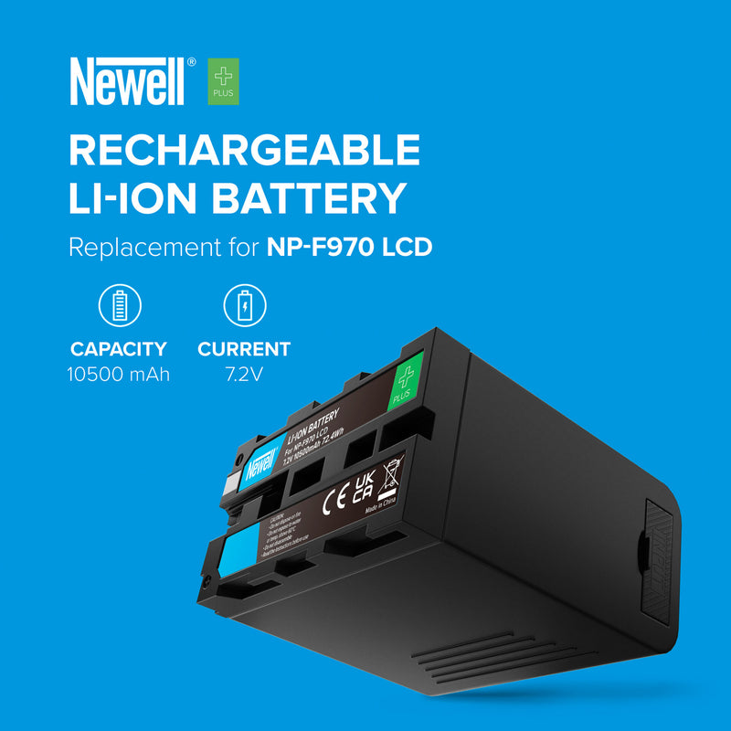Newell Battery Plus NP-F970 with LCD Display for Sony