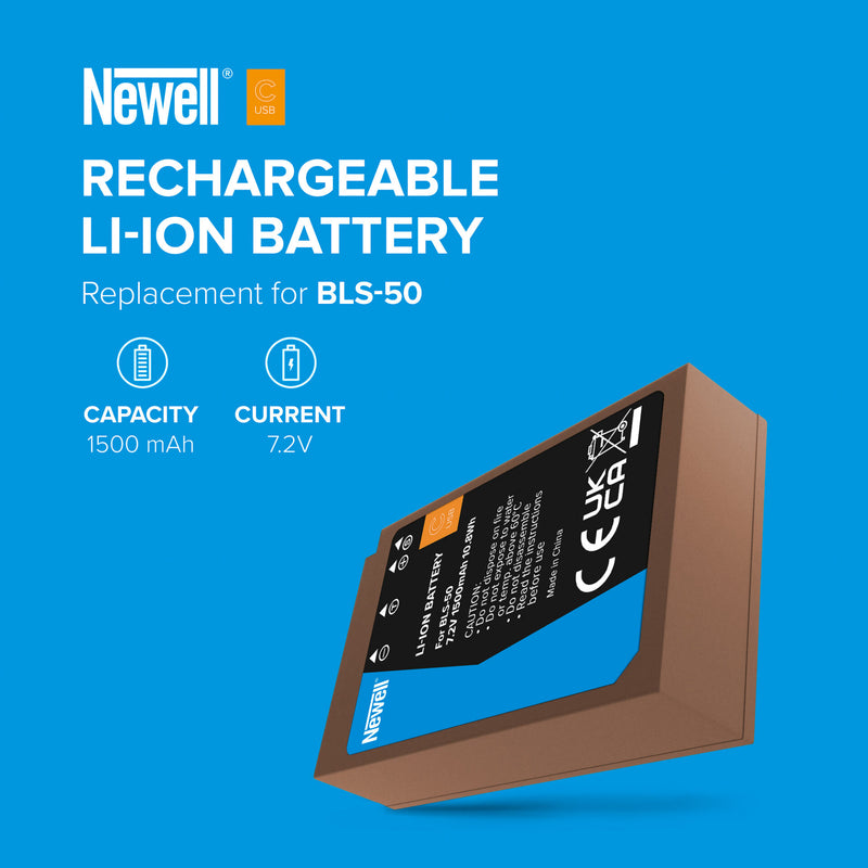 Newell BLS-50 USB-C Battery for Olympus
