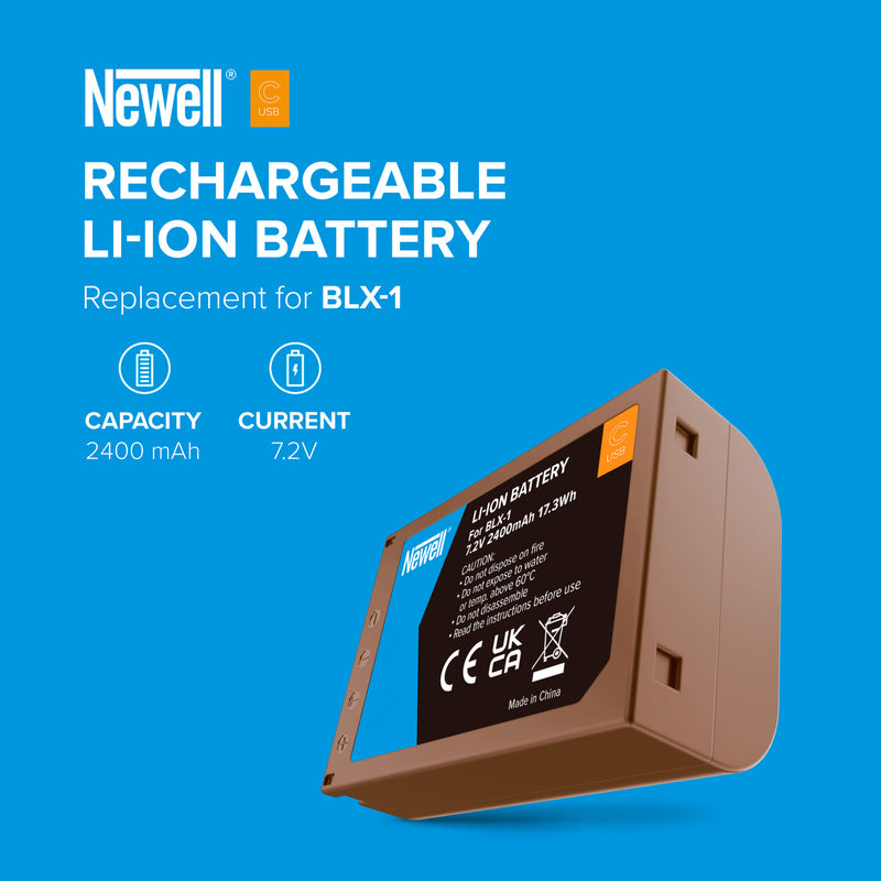 Newell BLX-1 USB-C Battery for Olympus