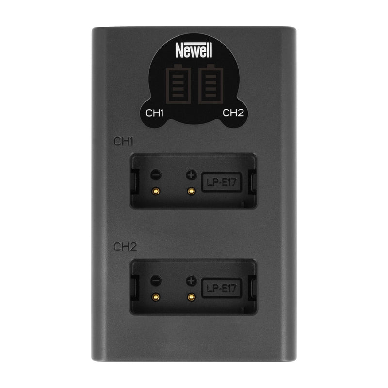 Newell DL-USB-C Dual Channel Charger for Canon LP-E17 Battery