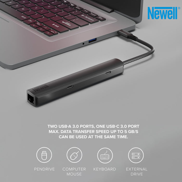Newell 6-in-1 hub - graphite
