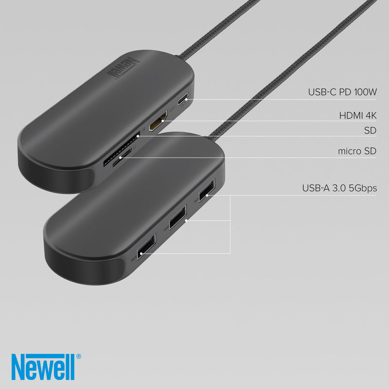 Newell 7-in-1 hub - graphite