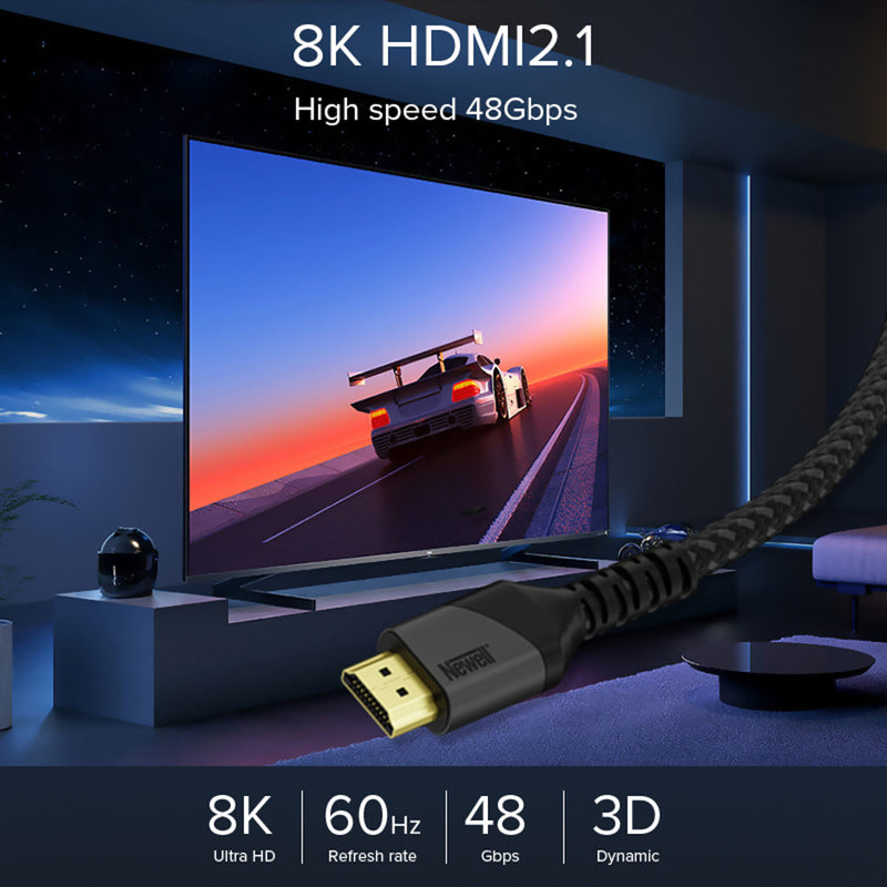 Newell HDMI to HDMI 2.1, 8K 60Hz - 2 m, graphite