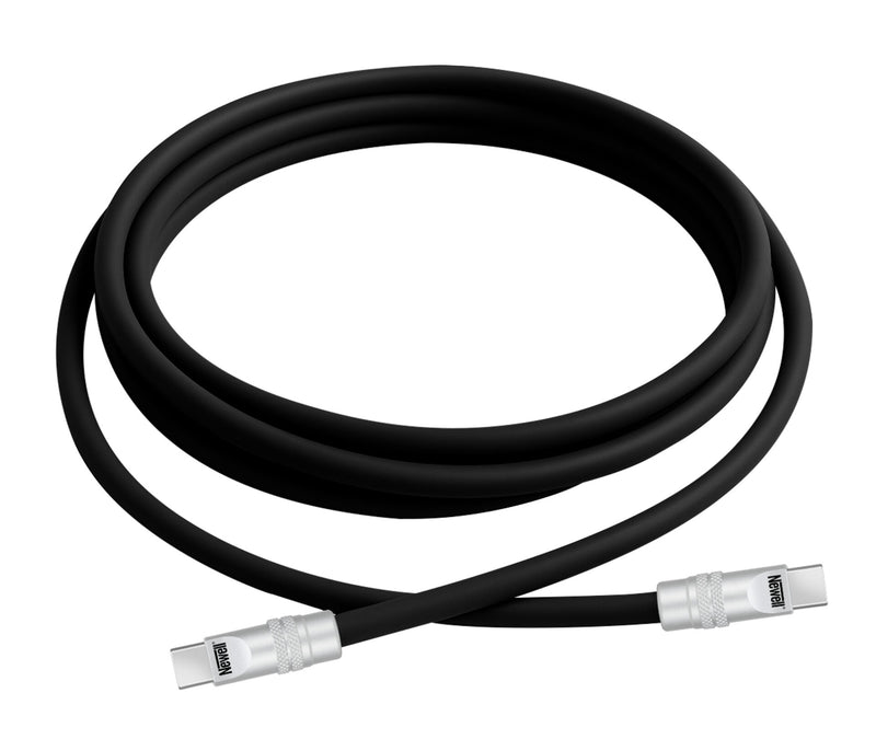 Newell USB-C - USB-C 100 W cable, 2 m, Silicone, Black