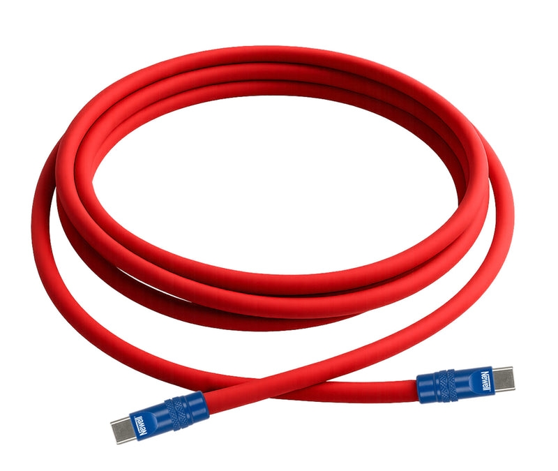Newell USB-C - USB-C 100 W cable, 2 m, Silicone, Red-Navy Blue