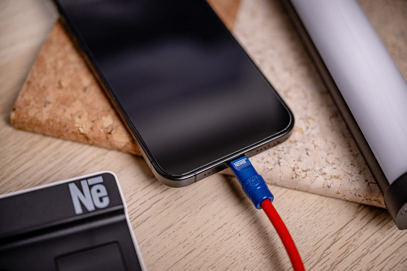 Newell USB-C - USB-C 100 W cable, 2 m, Silicone, Red-Navy Blue