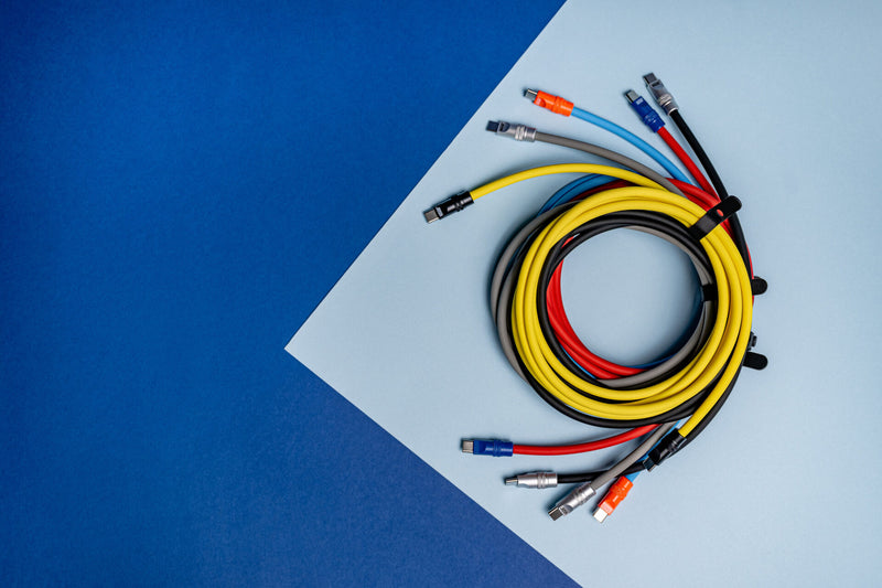 Newell USB-C - USB-C 100 W cable, 2 m, Silicone, Red-Navy Blue
