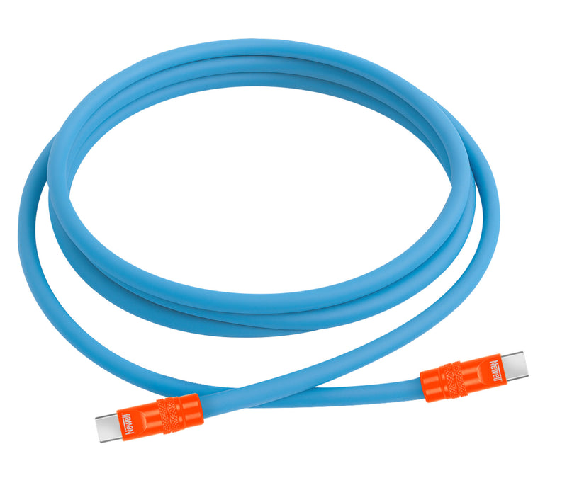 Newell USB-C - USB-C 100 W cable, 2 m, Silicone, Blue-Orange