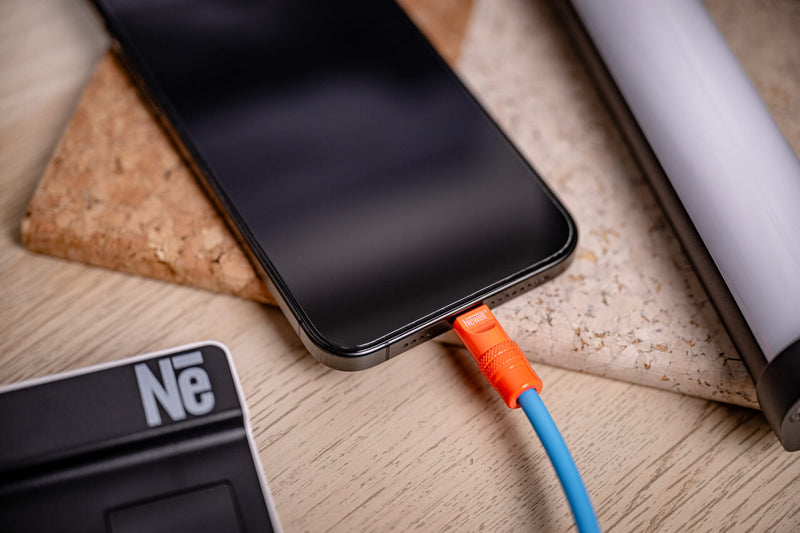 Newell USB-C - USB-C 100 W cable, 2 m, Silicone, Blue-Orange