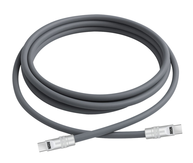 Newell USB-C - USB-C 100 W cable, 2 m, Silicone, Grey