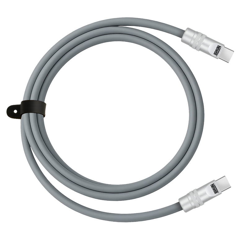 Newell USB-C - USB-C 100 W cable, 2 m, Silicone, Grey