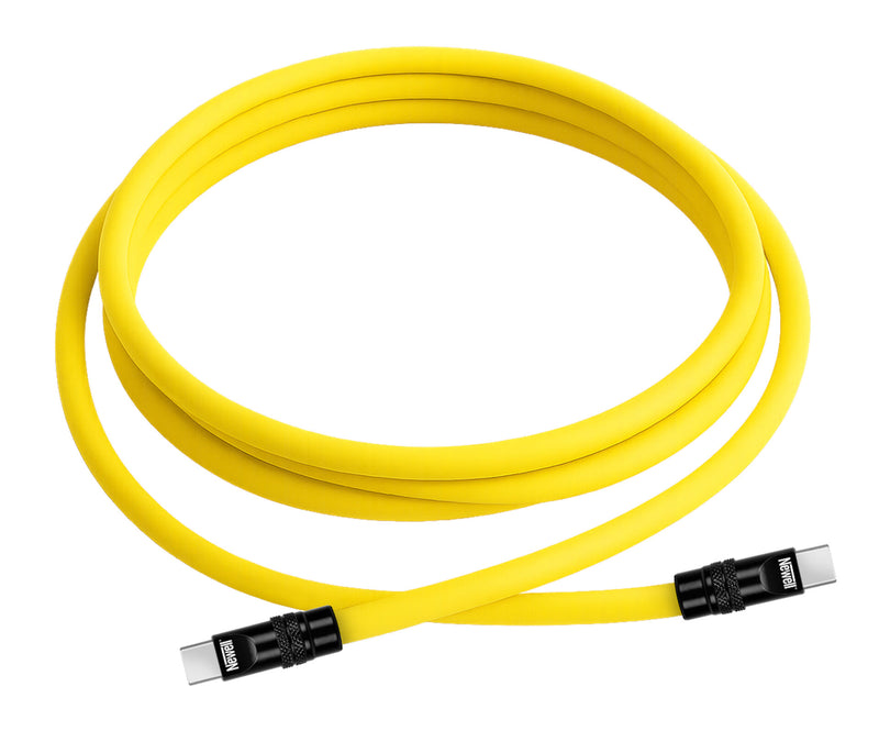 Newell USB-C - USB-C 100 W cable, 2 m, Silicone, Yellow-Black
