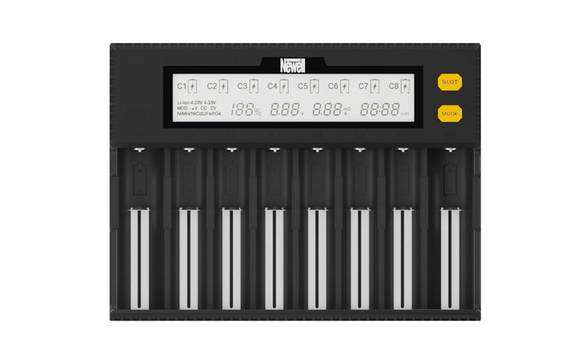 Newell Smart C8 Battery Charger for NiMH/Li-Ion Rechargeable Batteries
