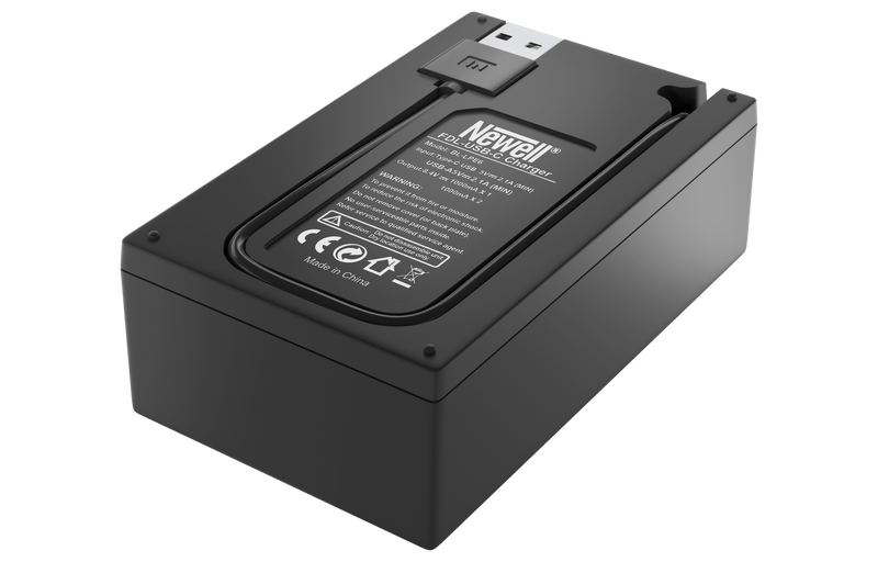 Newell FDL-USB-C Dual Channel Charger for Canon LP-E6 Battery