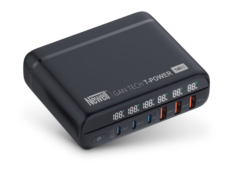 Newell GaN Tech T-power 140 Watt mains charger with adapter kit