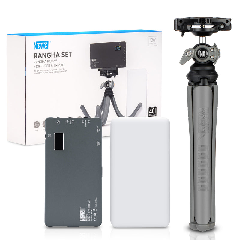 Newell Rangha RGB-W LED Dual Set with Diffuser and Tripod