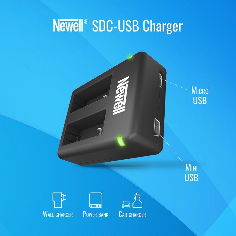 Newell SDC-USB dual-channel charger for LB-015 batteries for Kodak