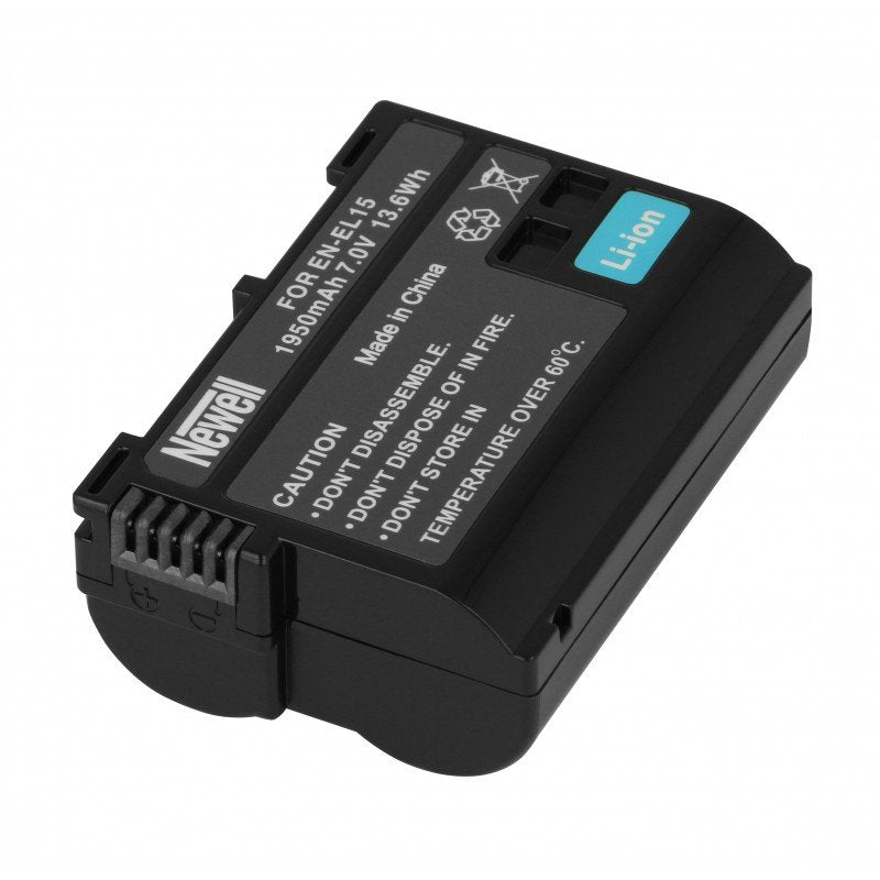 Set 1x Newell DL-USB-C charger and 2x EN-EL15b batteries for Nikon