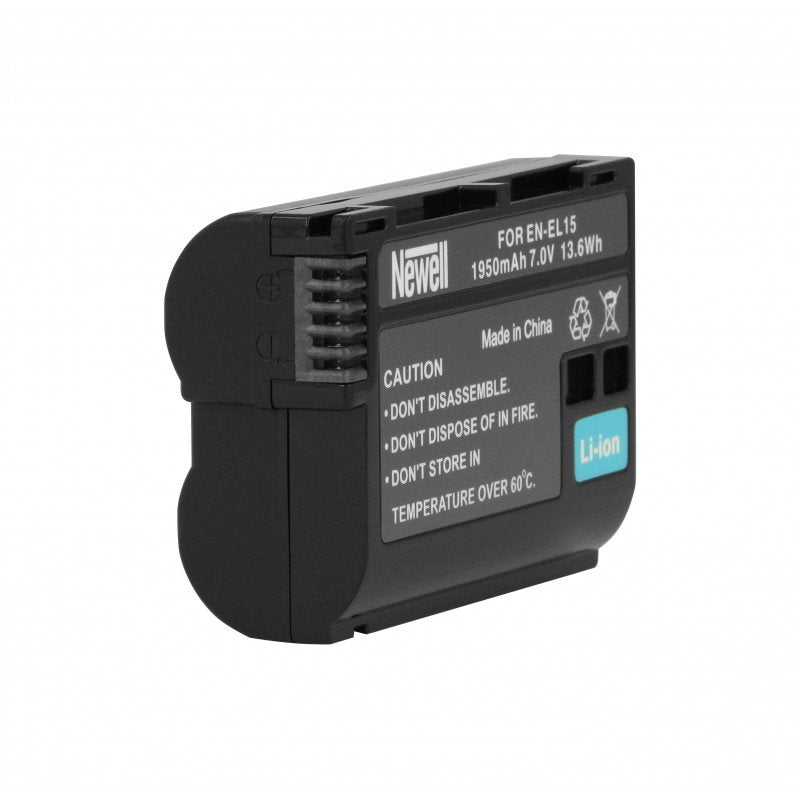 Set 1x Newell DL-USB-C charger and 2x EN-EL15b batteries for Nikon